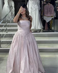 V Dreamy Lavender Strapless Gown with V-Waist