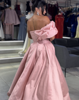 Emerald High-Neck Draped Gown with Side Slit