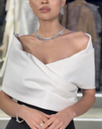 Olivia One-Shoulder Gown with Side Draping