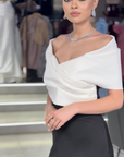 Olivia One-Shoulder Gown with Side Draping