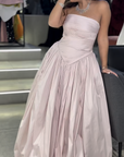 V Dreamy Lavender Strapless Gown with V-Waist