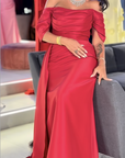 arlet Glamour Off-the-Shoulder Draped Gown