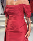 arlet Glamour Off-the-Shoulder Draped Gown