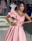 Emerald High-Neck Draped Gown with Side Slit