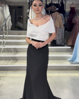 Olivia One-Shoulder Gown with Side Draping