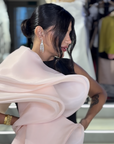 Ivy Criss-Cross Halter Gown with Ruched Detailing