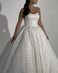 Emerald Glam High-Neck Gown with Sculpted Waist